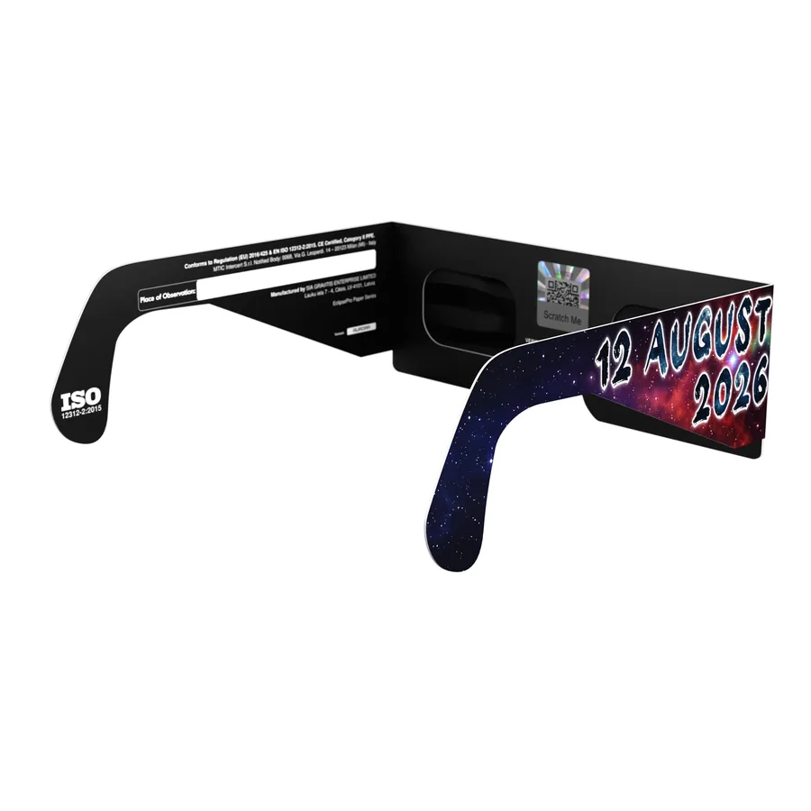 HÉLIO Sonnenfinsternisbrille — CE-Kennzeichnung und ISO 12312-2